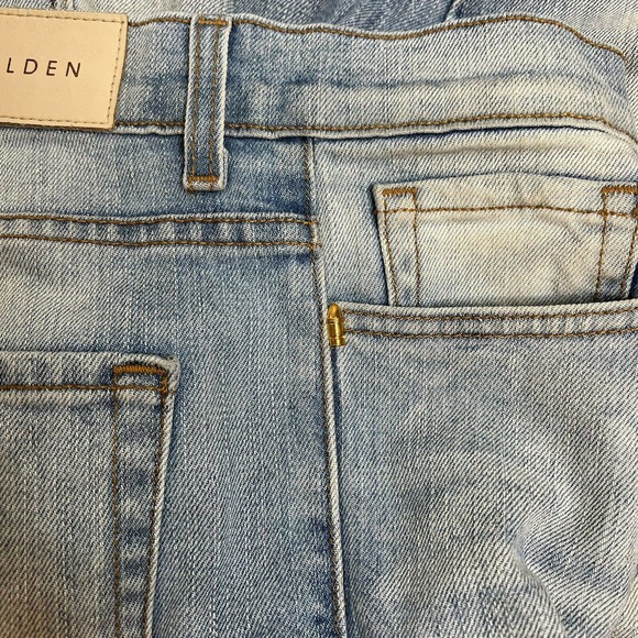 Golden Denim Mens Jeans Size 30 Actual 30x34 “Wash Ankle Zip Button Fly LA - Picture 4 of 8